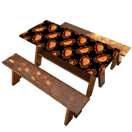Watercolor Crab Pattern Print Picnic Table Cover