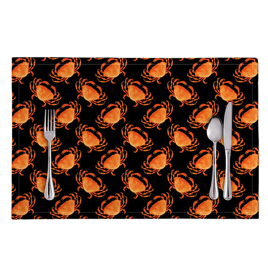 Watercolor Crab Pattern Print Placemat