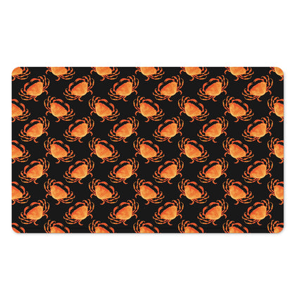 Watercolor Crab Pattern Print Polyester Doormat