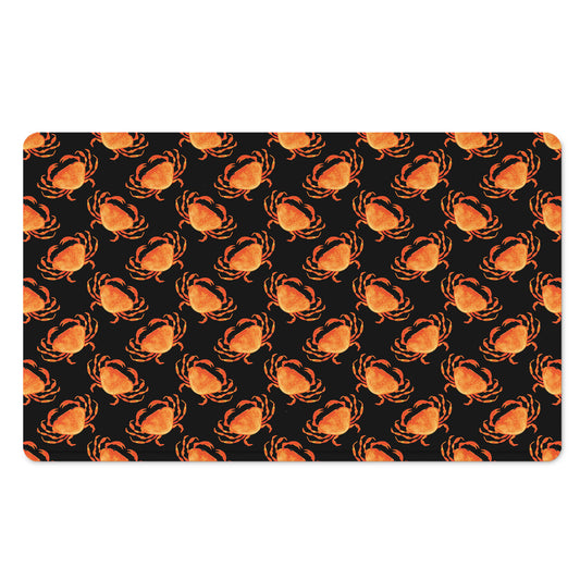 Watercolor Crab Pattern Print Polyester Doormat