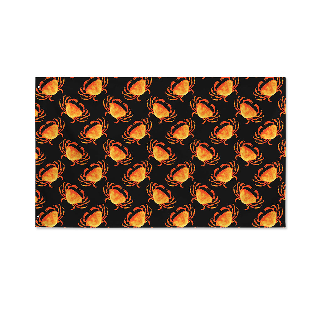 Watercolor Crab Pattern Print Polyester Flag