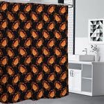 Watercolor Crab Pattern Print Premium Shower Curtain