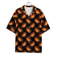 Watercolor Crab Pattern Print Rayon Hawaiian Shirt
