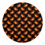 Watercolor Crab Pattern Print Round Blanket