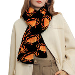 Watercolor Crab Pattern Print Scarf