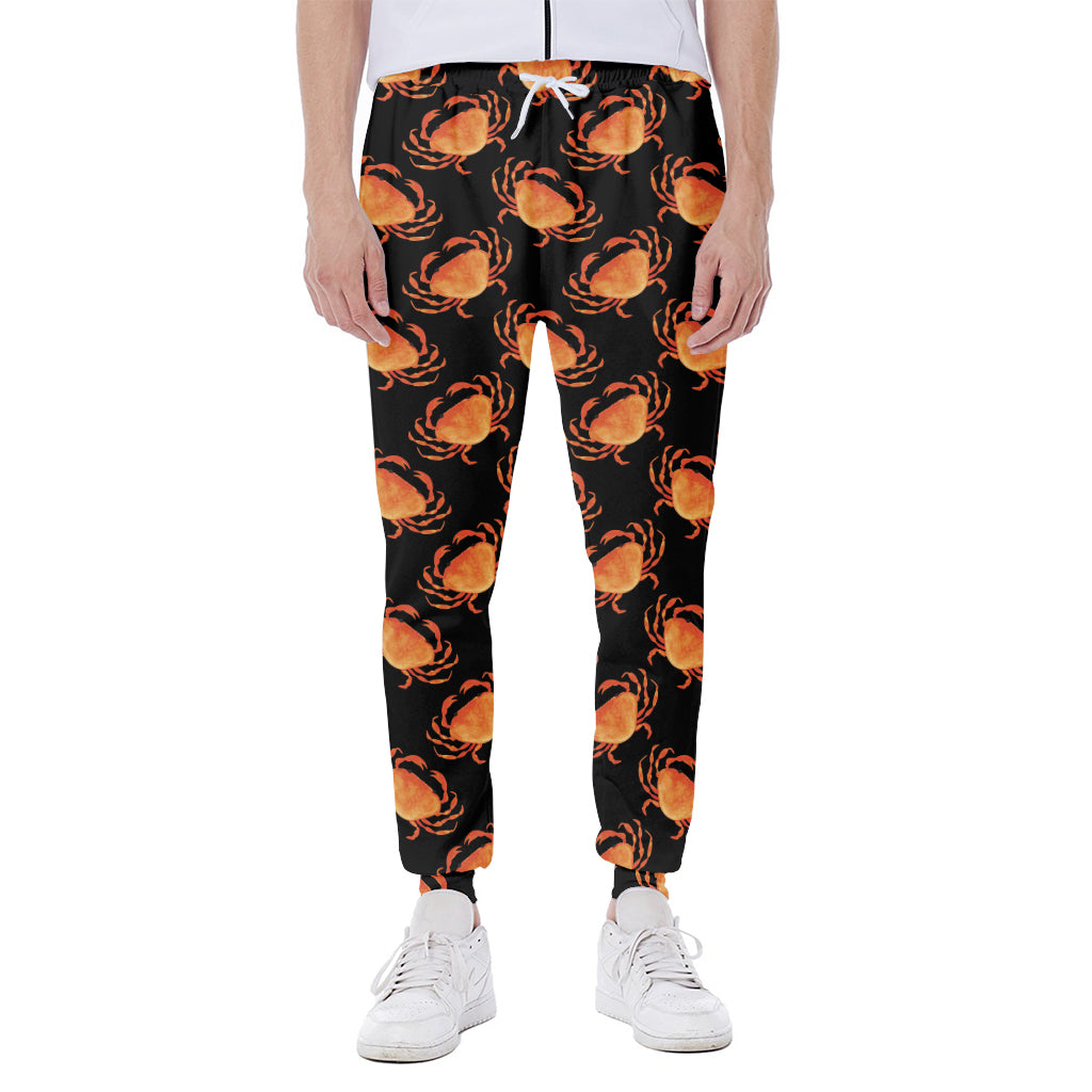 Watercolor Crab Pattern Print Scuba Joggers