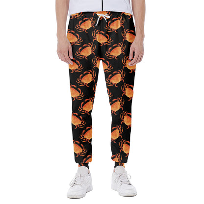 Watercolor Crab Pattern Print Scuba Joggers