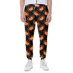 Watercolor Crab Pattern Print Scuba Joggers