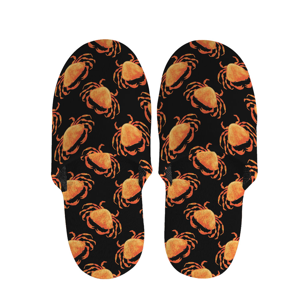 Watercolor Crab Pattern Print Slippers