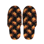 Watercolor Crab Pattern Print Slippers