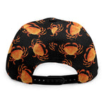 Watercolor Crab Pattern Print Snapback Cap