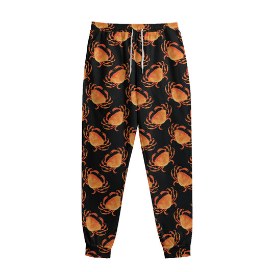 Watercolor Crab Pattern Print Sweatpants