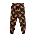 Watercolor Crab Pattern Print Sweatpants