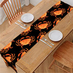 Watercolor Crab Pattern Print Table Runner