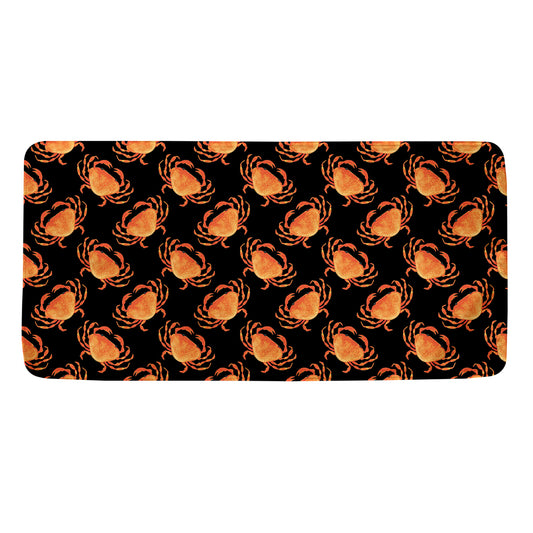 Watercolor Crab Pattern Print Towel