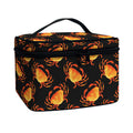 Watercolor Crab Pattern Print Travel Makeup Bag