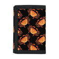 Watercolor Crab Pattern Print Trifold Wallet