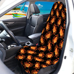 Watercolor Crab Pattern Print Waterproof Car Seat Cover