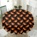 Watercolor Crab Pattern Print Waterproof Round Tablecloth