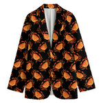 Watercolor Crab Pattern Print Women's Blazer