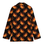 Watercolor Crab Pattern Print Women's Blazer