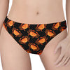 Watercolor Crab Pattern Print Women's Thong