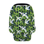 Watercolor Crane Bird Pattern Print Baby Seat Cover