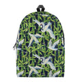 Watercolor Crane Bird Pattern Print School Backpack