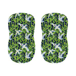 Watercolor Crane Bird Pattern Print Bar Stool Covers