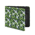 Watercolor Crane Bird Pattern Print Bifold Wallet