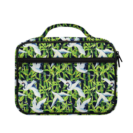 Watercolor Crane Bird Pattern Print Briefcase Bible Bag
