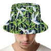 Watercolor Crane Bird Pattern Print Bucket Hat