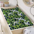 Watercolor Crane Bird Pattern Print Changing Pad Cover
