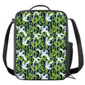 Watercolor Crane Bird Pattern Print Crossbody Lunch Bag