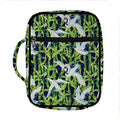 Watercolor Crane Bird Pattern Print Front Pocket Bible Bag