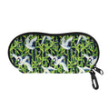 Watercolor Crane Bird Pattern Print Glasses Case