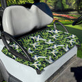 Watercolor Crane Bird Pattern Print Golf Cart Seat Cover
