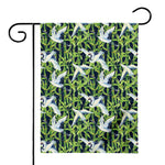 Watercolor Crane Bird Pattern Print House Flag