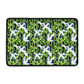 Watercolor Crane Bird Pattern Print Kitchen Mat