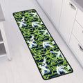 Watercolor Crane Bird Pattern Print Long Kitchen Mat