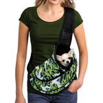 Watercolor Crane Bird Pattern Print Pet Sling Carrier