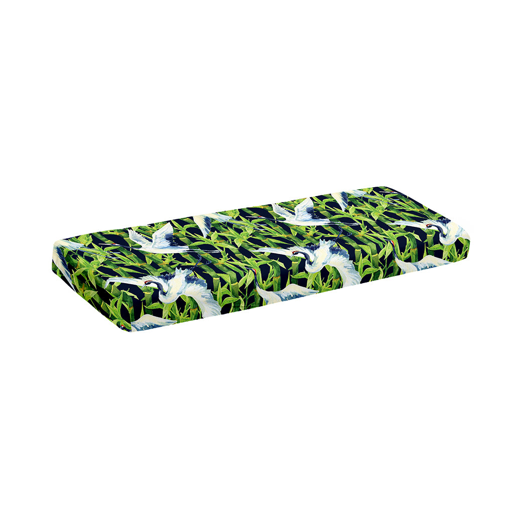 Watercolor Crane Bird Pattern Print Piano Keyboard Cover