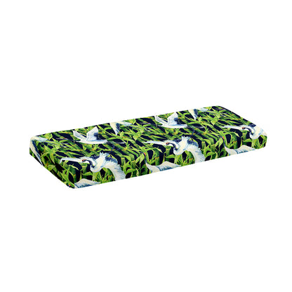 Watercolor Crane Bird Pattern Print Piano Keyboard Cover