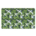 Watercolor Crane Bird Pattern Print Polyester Doormat