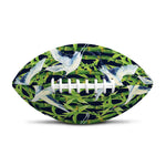 Watercolor Crane Bird Pattern Print Rugby Ball