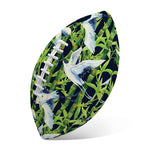 Watercolor Crane Bird Pattern Print Rugby Ball
