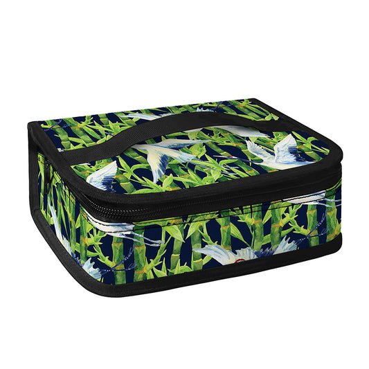 Watercolor Crane Bird Pattern Print Small Lunch Bag