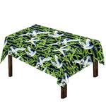 Watercolor Crane Bird Pattern Print Tablecloth