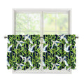 Watercolor Crane Bird Pattern Print Tier Curtains