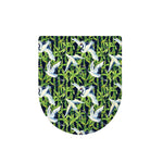 Watercolor Crane Bird Pattern Print Toilet Lid Cover